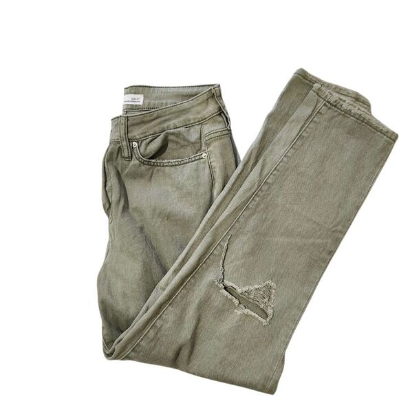 YMI  jeans for Women's Size 11/30 Mom Fit Light Green Color Distressed Style - Picture 5 of 14